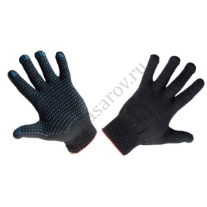Перчатки 10кл. плотной вязки черные(стандарт) 