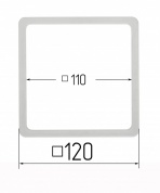 Термо квадрат (LED) 120 х 120мм (внутр 108 х 108)