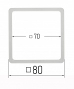 Термо квадрат (LED) 80 х 80мм (внутр 70 х 70)