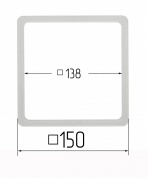 Термо квадрат (LED) 150 х 150мм (внутр 138 х 138)