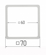 Термо квадрат (LED) 70 х 70мм (внутр 60 х 60)