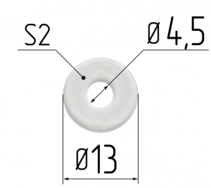 Протекторное кольцо под саморез (внешний диаметр 13мм, внутр.диаметр 4,5мм)