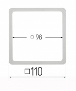 Термо квадрат (LED) 110 х 110мм (внутр 98 х 98)