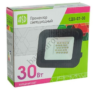 Светодиодный прожектор ASD СДО-07-30 30 Вт 230В 6500К IP65