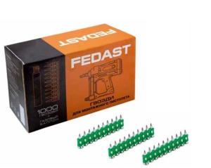 Гвозди FEDAST 3.0 * 25 усиленные 1000шт. + газ в комплекте