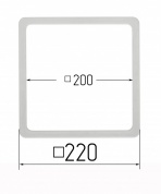 Термо квадрат (LED) 220 х 220мм (внутр 200 х 200)