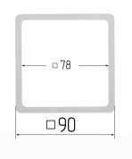 Термо квадрат (LED) 90 х 90мм (внутр 78 х 78)