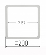 Термо квадрат (LED) 200 х 200мм (внутр 187 х 187)