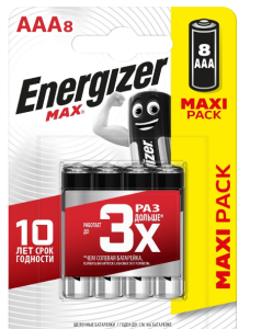 Батарейка ENERGIZER E92/LR03 MAX BP8 AAA